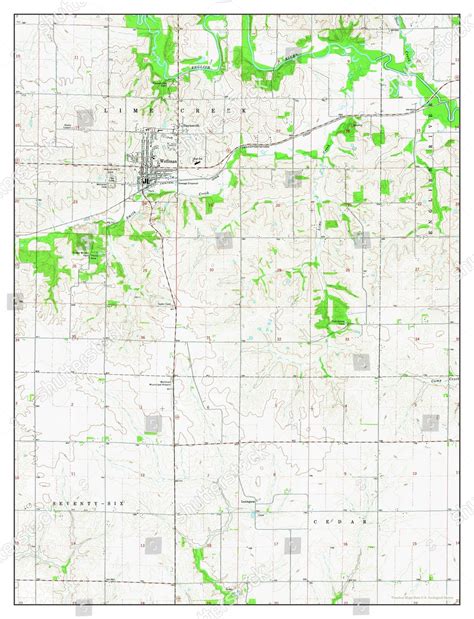 Usa Timeless Maps Wellman Iowa Map Editorial Stock Photo - Stock Image | Shutterstock