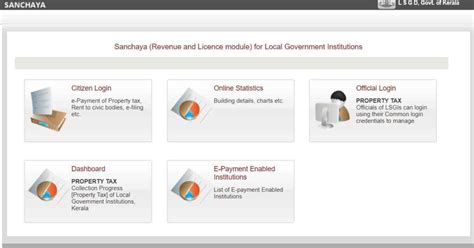 Sanchaya Kerala | Pay Property Tax Online @sanchaya.lsgkerala.gov.in