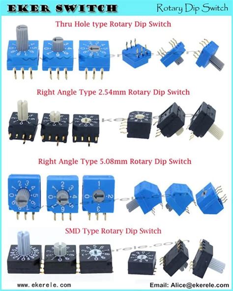 Right Angle Type Rotary Dip Switch Mm Pitch Positions Id