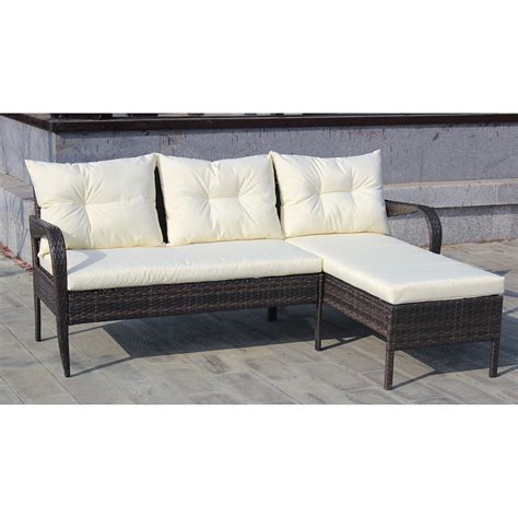 Winston Porter Jolle 68 Wide Outdoor Wicker Patio Sofa With Cushions Garden Sofa Outdoor Sofa