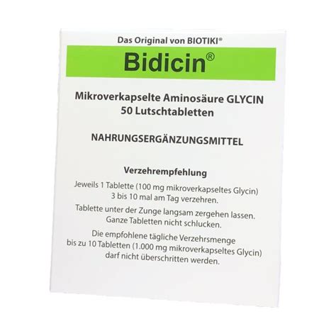 Bidicin Glycin Lutschtabletten Stk Gesunder Schlaf F R Den