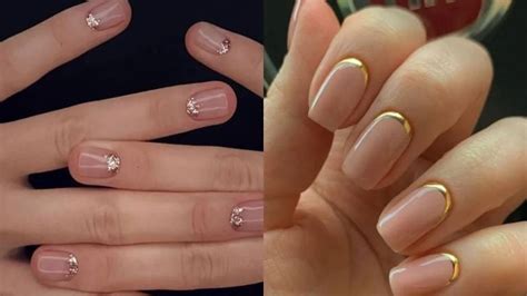 Si buscás un manicura elegante probá estas ideas de uñas nude con dorado que quedan perfectas