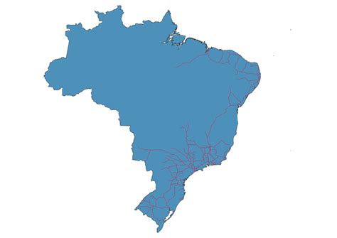 Brazil Train Map Svg Vector Railway Map