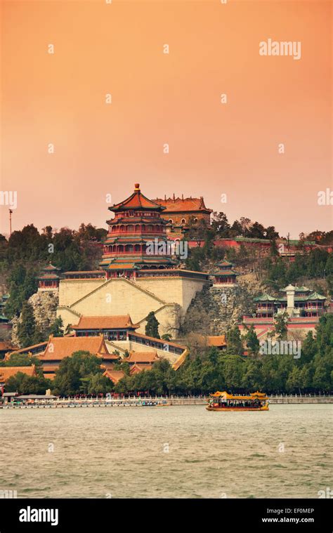 Summer Palace with historical architecture in Beijing Stock Photo - Alamy