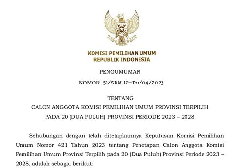 Breaking News Ini Dia 5 Komisioner Kpu Provinsi Bengkulu Terpilih