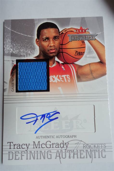 Tracy Mcgrady Fleer Throwbacks Defining Authentic Autograph