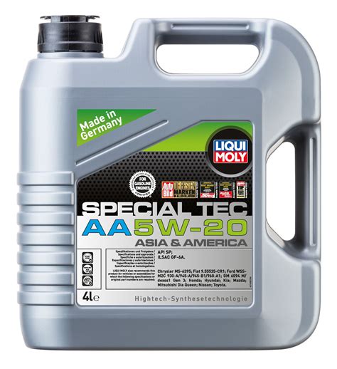 Синтетическое моторное масло Special Tec AA 5W 20 4 л 7658 LIQUI MOLY