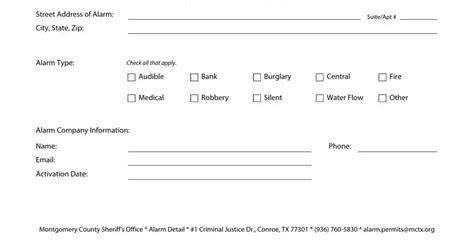 Montgomery County Alarm Permit Pdf Form Formspal