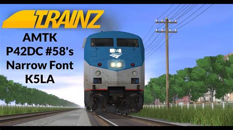 Amtk P42dc 58s Narrow Font K5la Robloxtrainz Horn Youtube