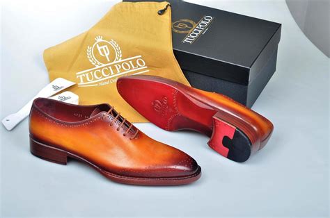 Tuccipolo Burnished Tan Alessandro Wholecut Handmade Luxury Handwelted Oxford Italian Leather