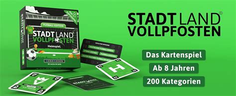 Stadt Land Vollpfosten Das Kartenspiel Fußball Edition Ab 8 Jahren