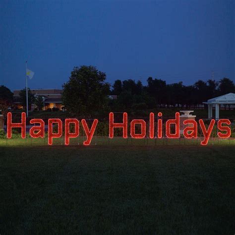 Happy Holidays Sign (Ropelight with Garland) - Red (1111-R ...