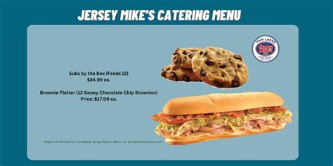 Jersey Mike's Catering Menu Prices 2023 - Jersey Mike's Menu (Subs Menu ...