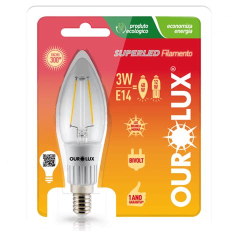 L Mpada Superled Vela Fila E K Ourolux Casa F Cil Materiais