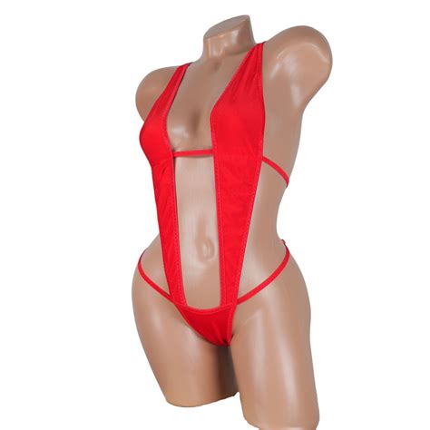 One Piece Bikini Swimsuit Deep V One Piece Swimsuit Sexy Swimwear For Women High Cut One