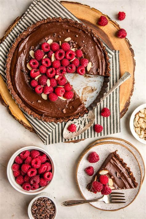 No Bake Chocolate Raspberry Tart Vegan And Grain Free From My Bowl