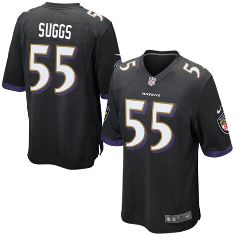 Nike Terrell Suggs Baltimore Ravens Black Game Jersey