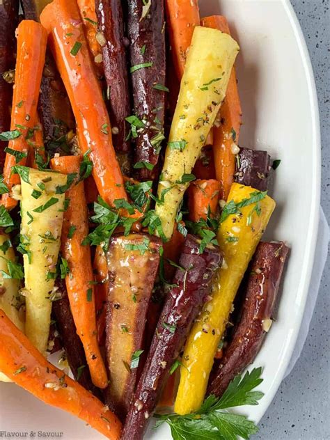 Roasted Carrots With Honey Mustard Glaze Flavour And Savour