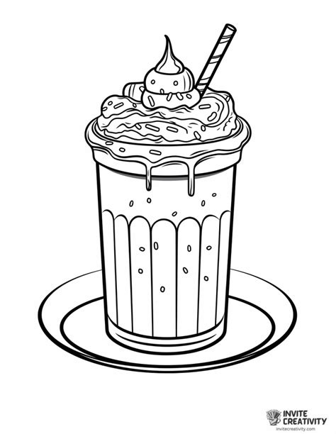 Milkshake Coloring Pages Free Printable Pdfs Invite Creativity