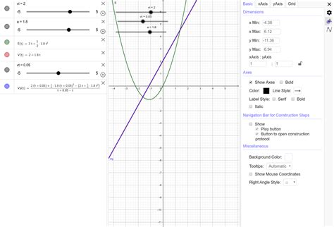 Derivadas Y Velocidad GeoGebra