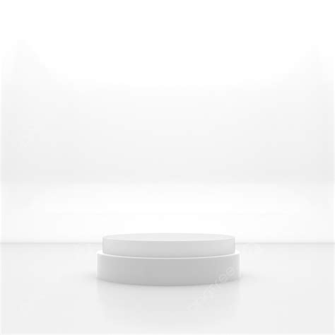 D Soft Light White Podium For Product Placement Background D