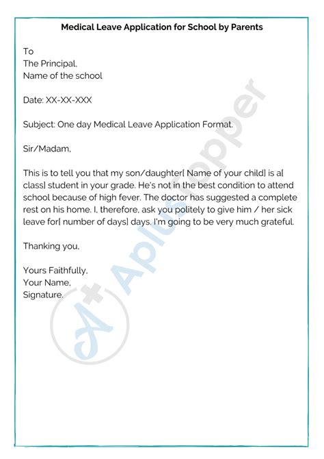 Medical Leave Application How To Write A Medical Leave Application For