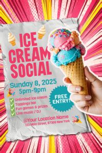 347k Free Ice Cream Social Poster Templates Postermywall