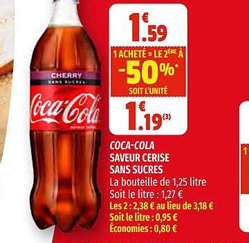 Promo Coca Cola Saveur Cerise Sans Sucres Chez Coccimarket Icatalogue Fr