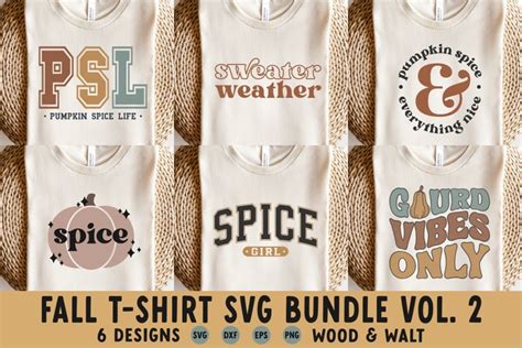 Fall T-Shirt SVG Bundle Vol. 2 | Autumn SVG Bundle