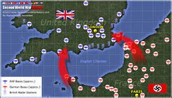 Battle of Britain:Map - World War II:Battle of Britain