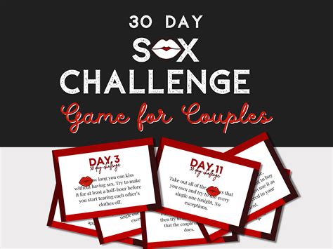 Printable Day Sex Challenge Sexy Date Night Game Couples Bucket