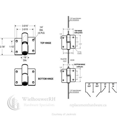 7093 Hinge Surface Mounted Rh Inlh Out 125 Stainless Steel