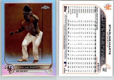 Starling Marte 2022 Topps Chrome Sepia Refractor 132 New York Mets EBay