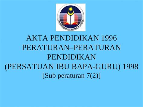 Ppt Perlembagaan Persatuaan Ibu Bapa Guru Pibg Sekolah