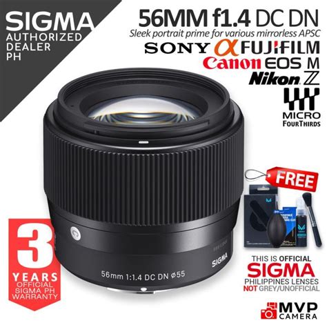 [official Ph] Sigma 56mm F1 4 Dc Dn Contemporary Lens For Apsc Sony E