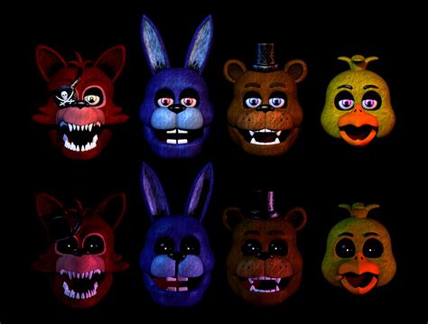 Stylized Fnaf 1 Gang By Blackiiefimose On Deviantart