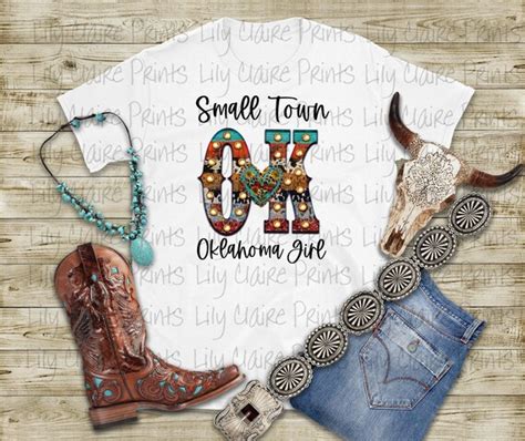 Western Small Town Oklahoma Girl Sublimation Png Digital Etsy