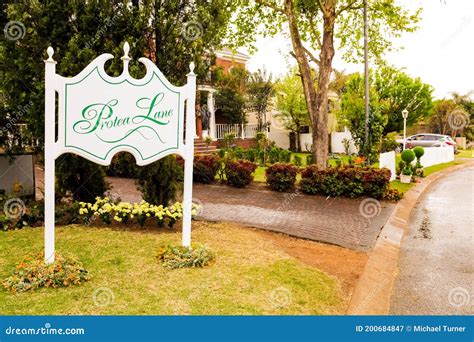 Upmarket Wealthy Suburban Neighborhood In Gated Community Estate