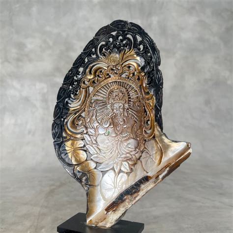 No Reserve Price Sooka Interior Intricately Carved Mother Of Pearl