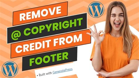 How To Remove Footer Credit Link From Wordpress Template How To