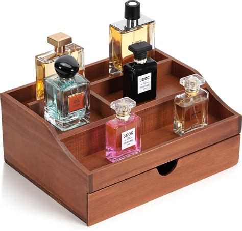 Amazon WPKLTMZ Wooden Cologne Organizer For Men 3 Tier Elevated