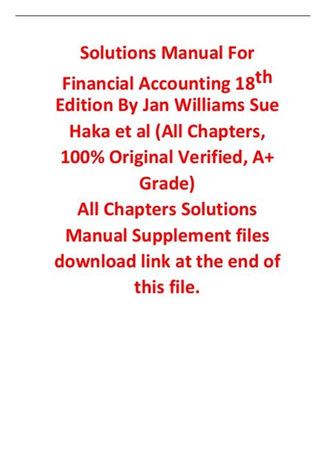 Financial And Managerial Accounting Solutions Williams Haka 8