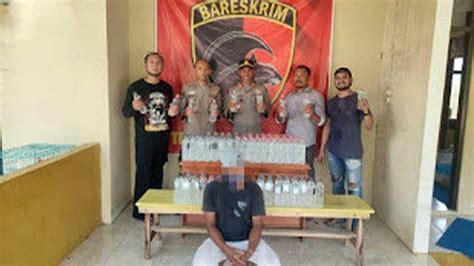 Polisi Gagalkan Penjualan 127 Botol Arak Bali Di Kota Bima