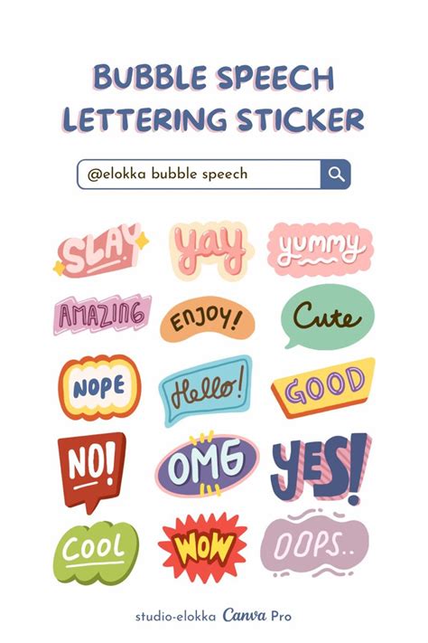 Bubble Speech Sticker Canva Elements Keyword Elements Canva Canvas