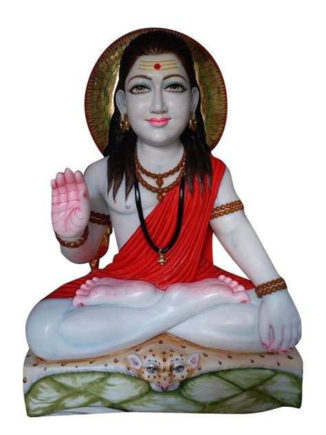 Painted Hindu Marble Baba Balak Nath Statue For Worship Size Feet