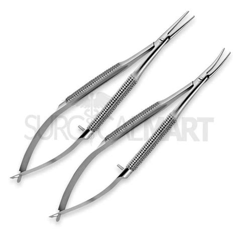 Barraquer Needle Holder Set Curved Straight Surgical Mart