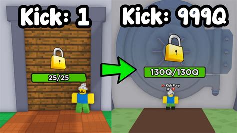 I Kick Max Level Door In Kick Door Simulator Roblox Youtube