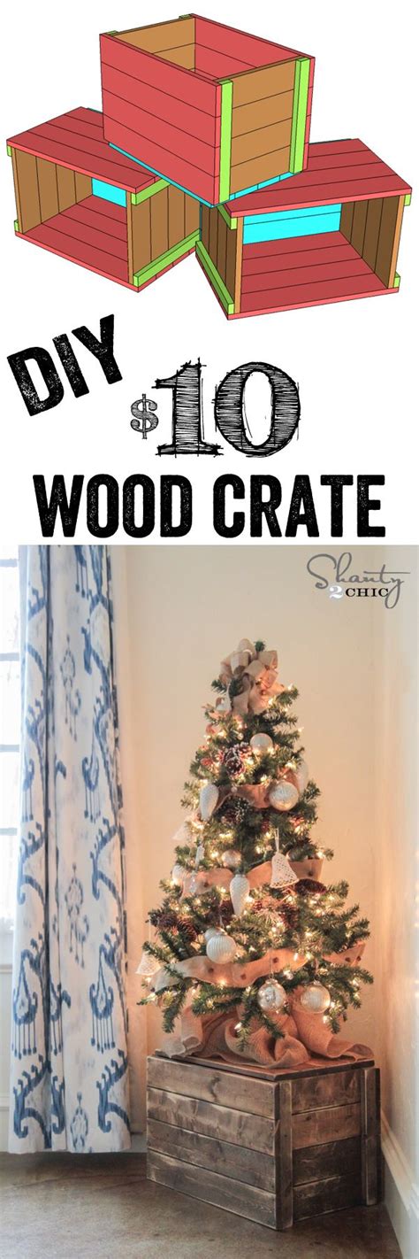 LOVE This DIY 10 Wood Crate Perfect Way To Display A Mini Christmas