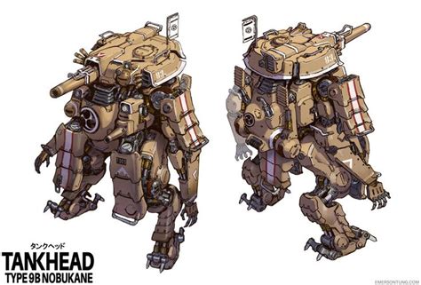 Artstation Tankhead Artwork Compilation 02 Emerson Tung Mecha