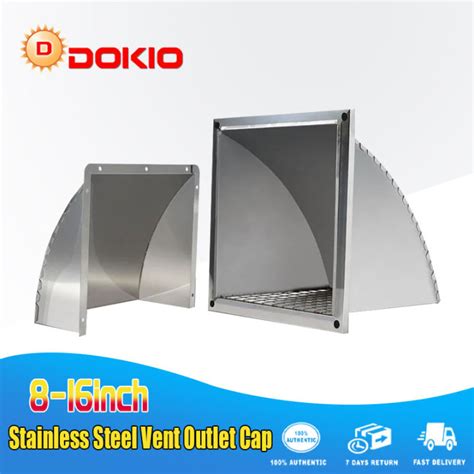 DOKIO Stainless Steel Exhaust Fan Cover Dryer Vent Cover Outdoor 6/8/10 Inch Exhaust Vent with ...